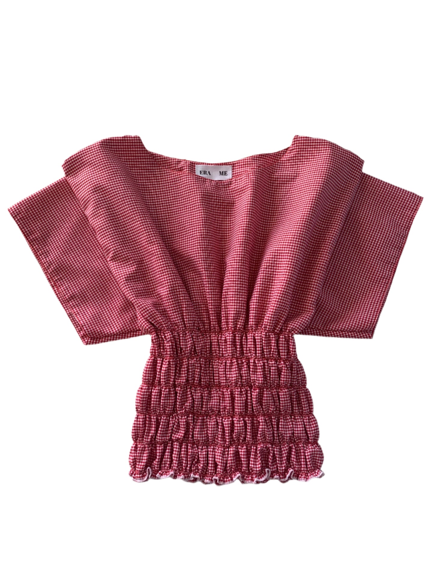 Chiara Red Gingham Top