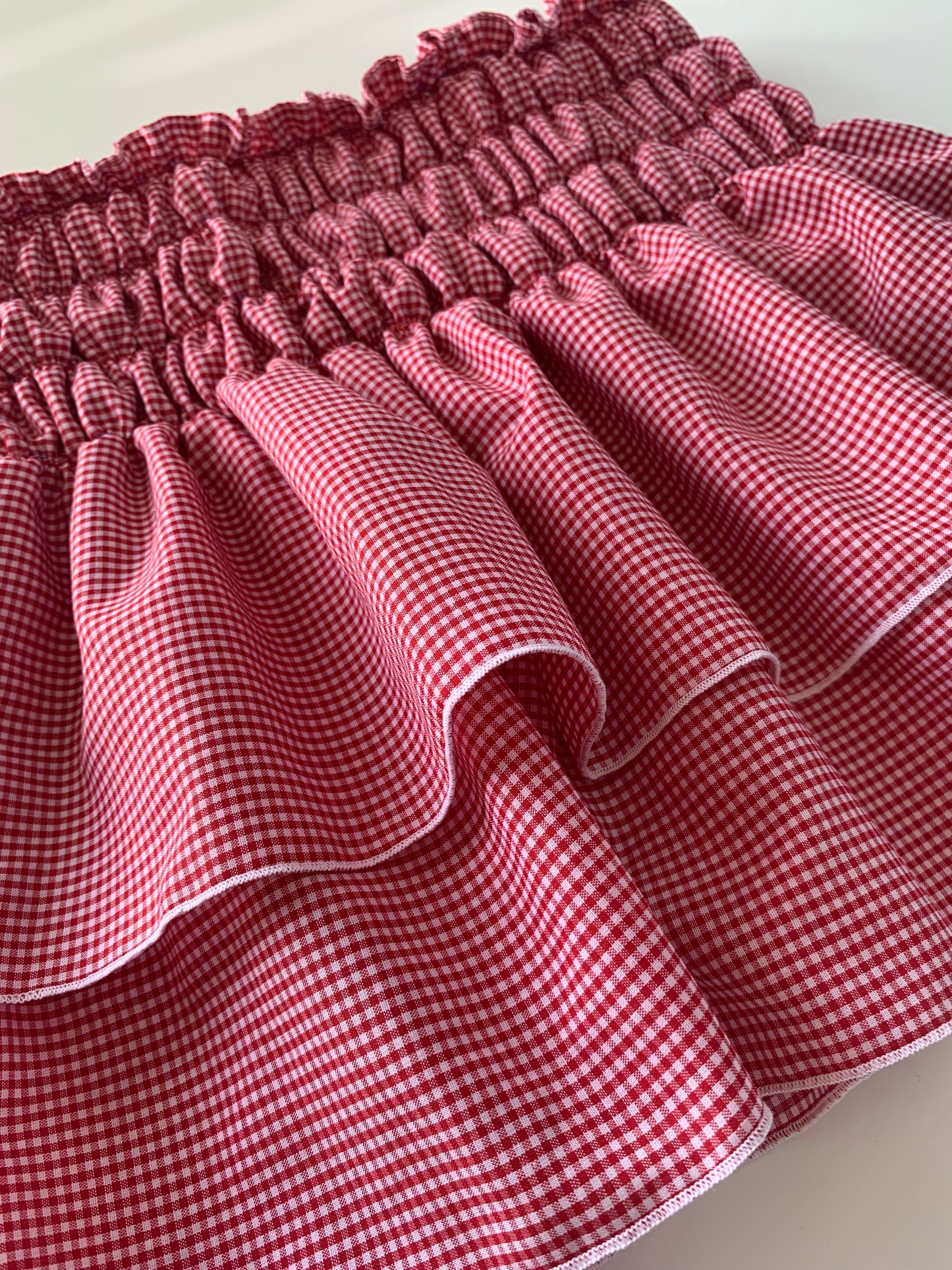 Chiara Red Gingham Skirt