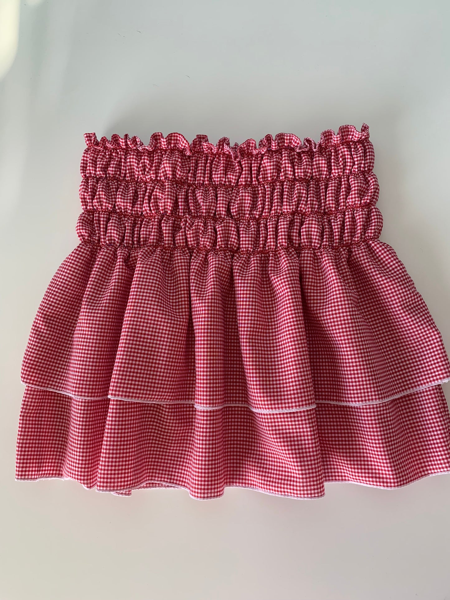 Chiara Red Gingham Skirt