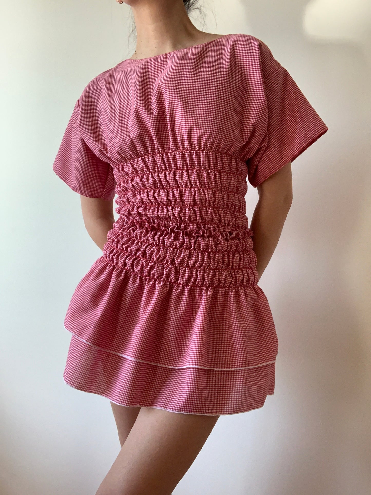 Chiara Set in Red Gingham