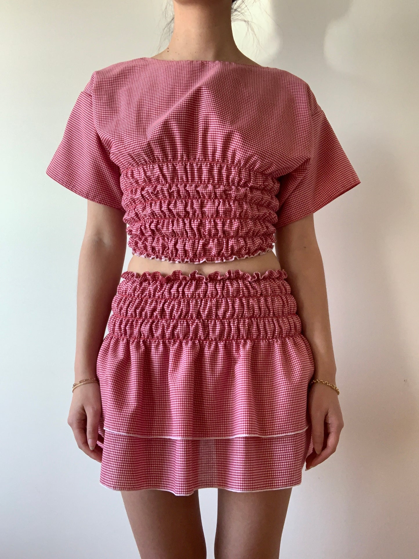 Chiara Set in Red Gingham