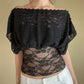 Cai Button Top - Onyx Lace