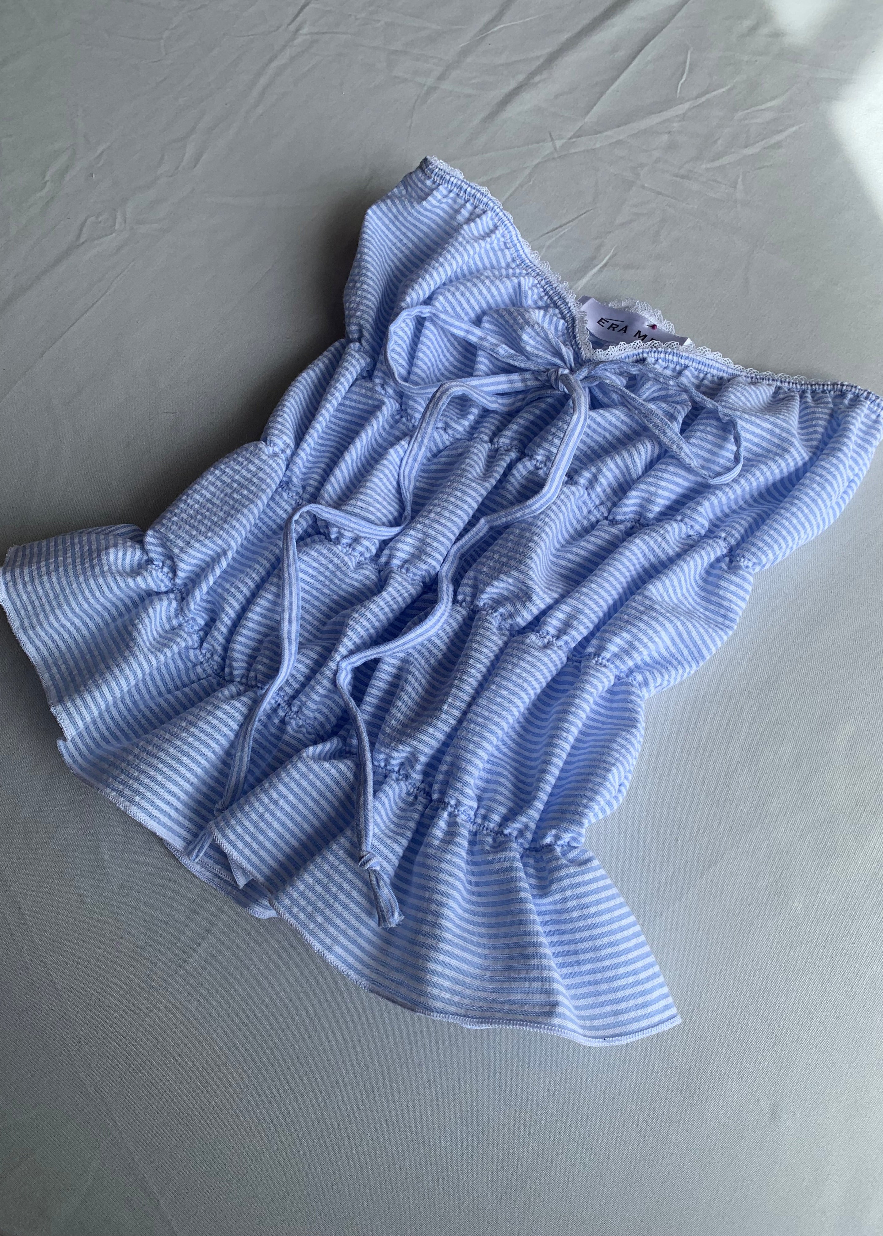 Lucky Puff Tube Top in Berry Blue