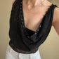 Cai Button Top - Onyx Lace