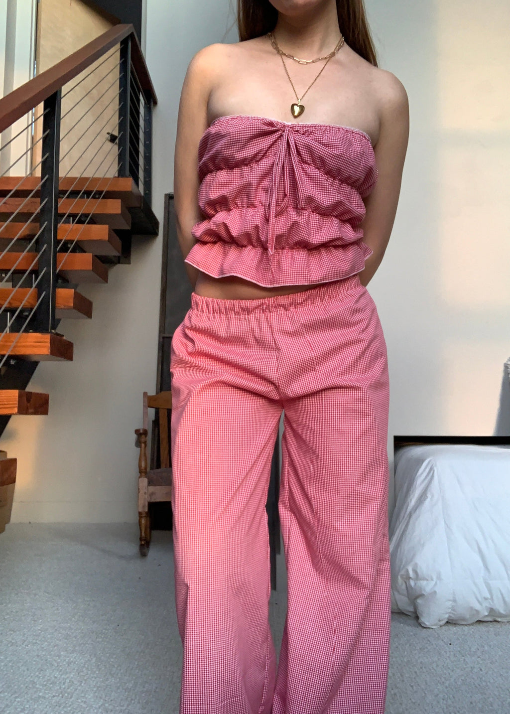 Cherry Gingham Pant