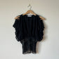 Cai Button Top - Onyx Lace