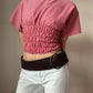 Chiara Red Gingham Top