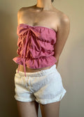 Lucky Puff Tube Top in Cherry